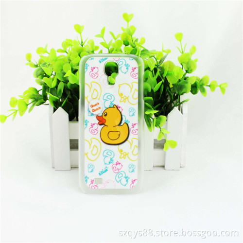 New Arrival Creative 3D Bling Swarovski Rubber Yellow Dark Hard Back Case for Samsung Galaxy S4 i9500